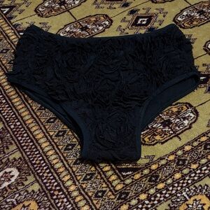 American Apparel Black Textured Panties